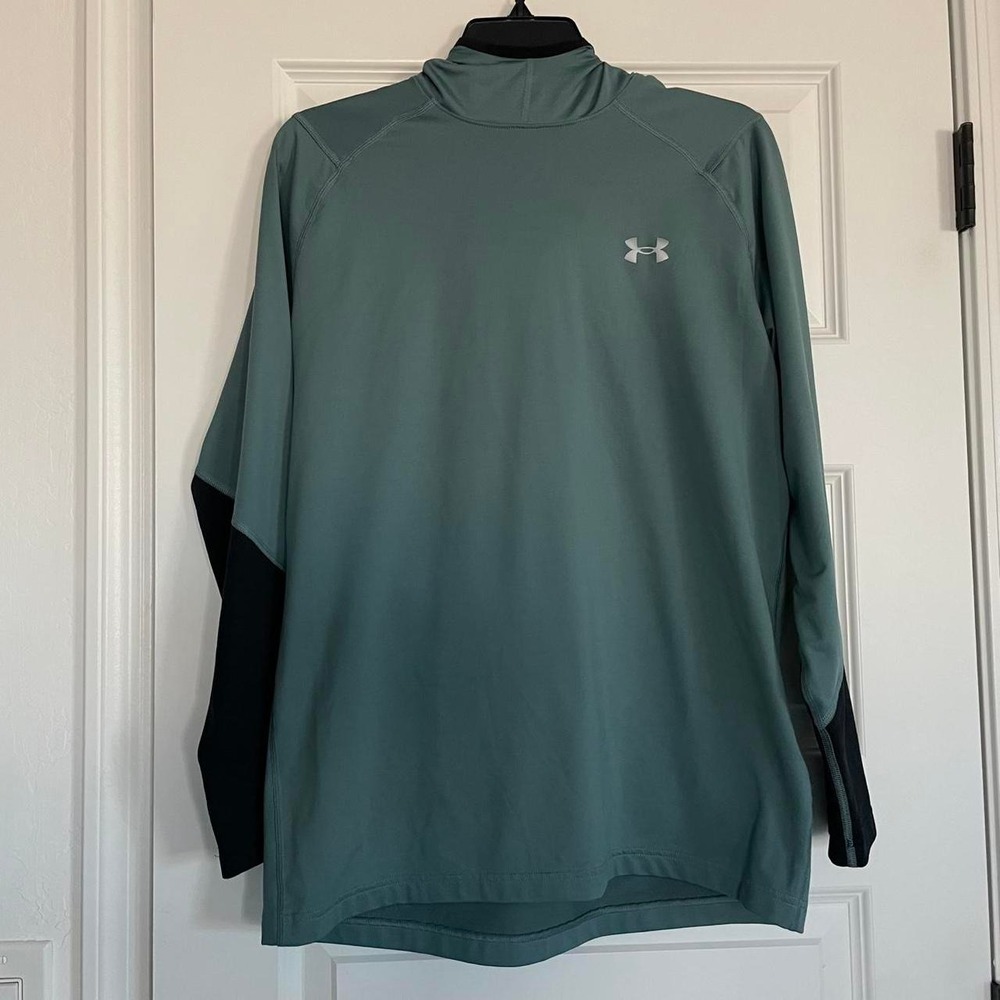 Under Armour Teal Cold Gear Fitted Long Sleeve Top Large